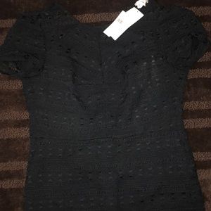 Anthropologie Midi lace black dress